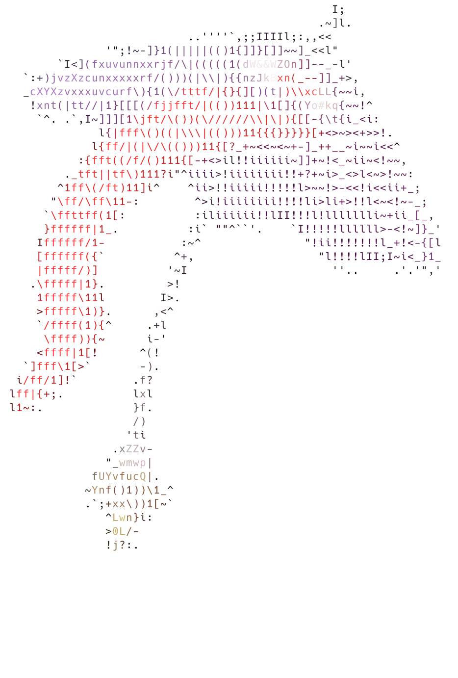 Kogasa's ubrella ascii art